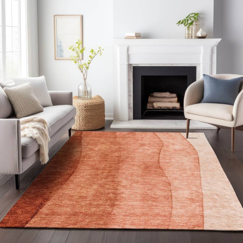 Premium Washable Super Soft Chunky Ombre Mayfield Rug - Paprika - 10' x 14' - Rectangle