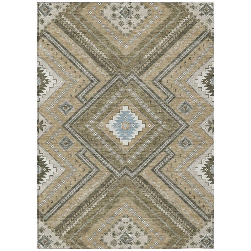 HomeRoots Tribal Transitional Rectangle Outdoor Rug