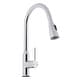 preview thumbnail 3 of 5, SAFAVIEH Solea Prosper Stainless Steel Dual Function Pull-Down Spray Kitchen Faucet - 9"W x 2"D x 16"H