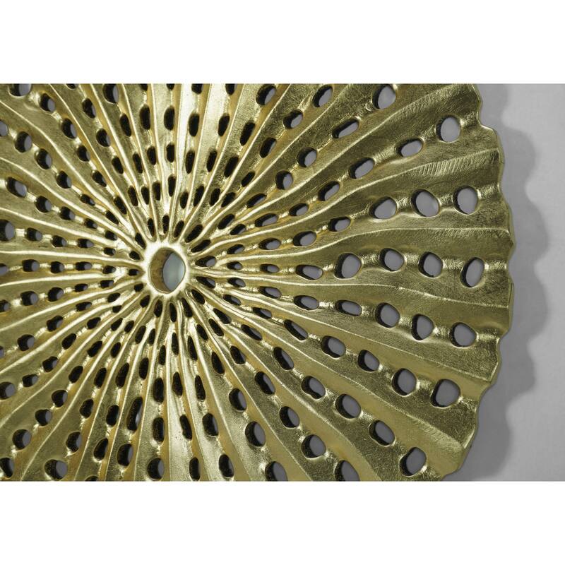 HUJI Abstract Gold Plate Wall Decor