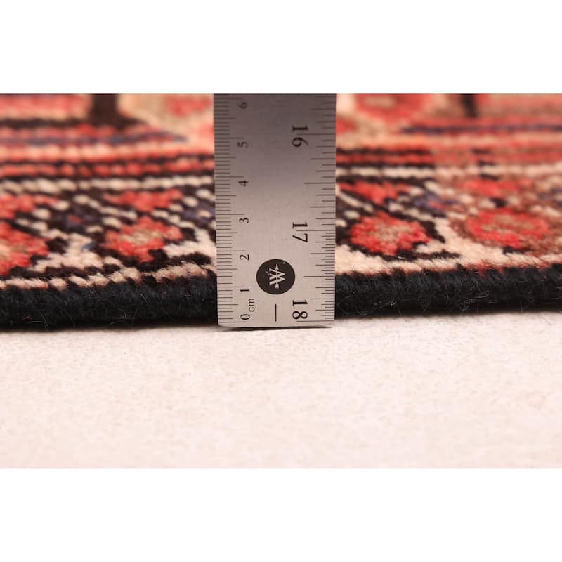 ECARPETGALLERY Hand-knotted Anatolian Vintage Black, Red Wool Rug - 4'5 x 6'10