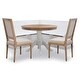 preview thumbnail 8 of 8, Josie Two-tone Round Solid Wood Pedestal Table