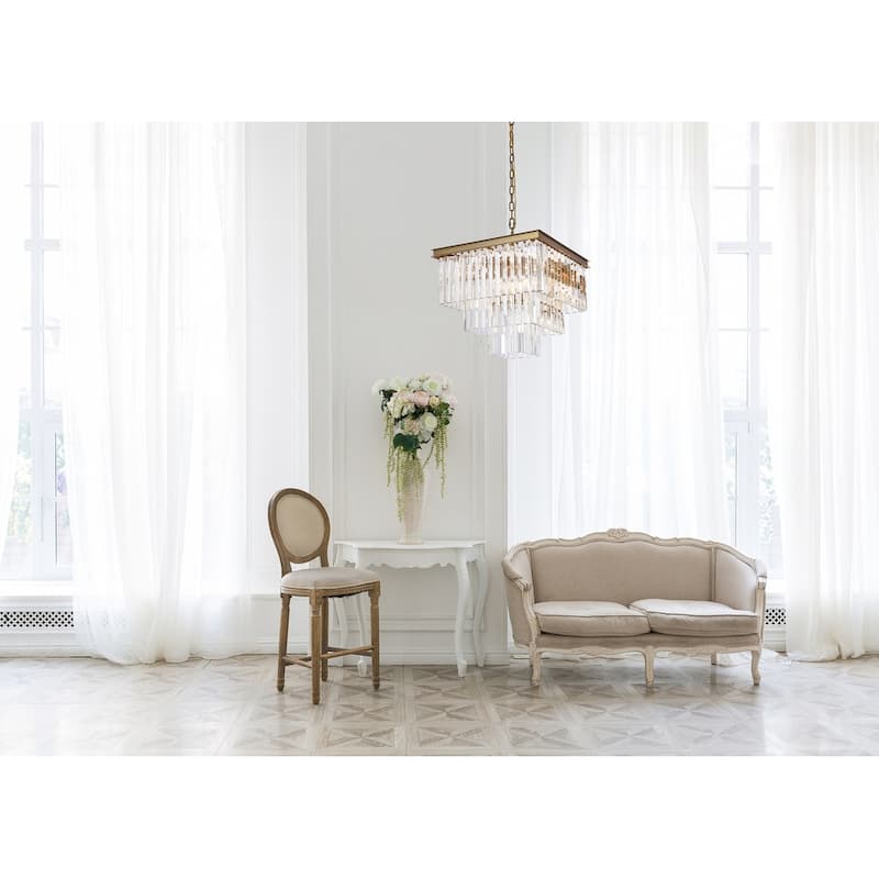 Indigo Home 21.5 inch square crystal chandelier