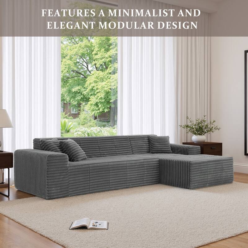 Free Combination Sectional Sofa Couch with L-Shape Chaise for Living Room