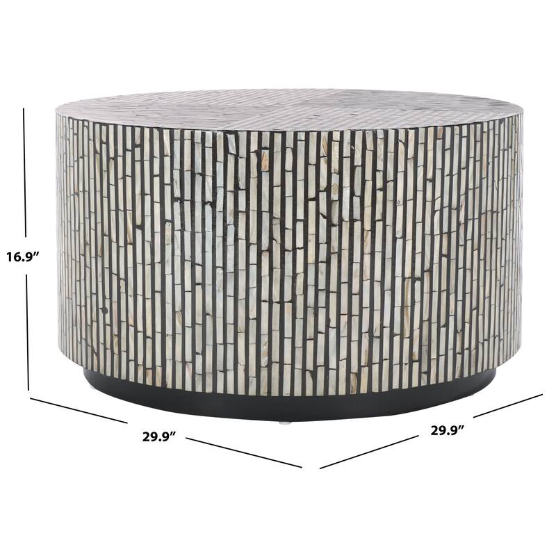 SAFAVIEH Hamza Round Coffee Table (Fully Assembled) - 30"W x 30"D x 17"H