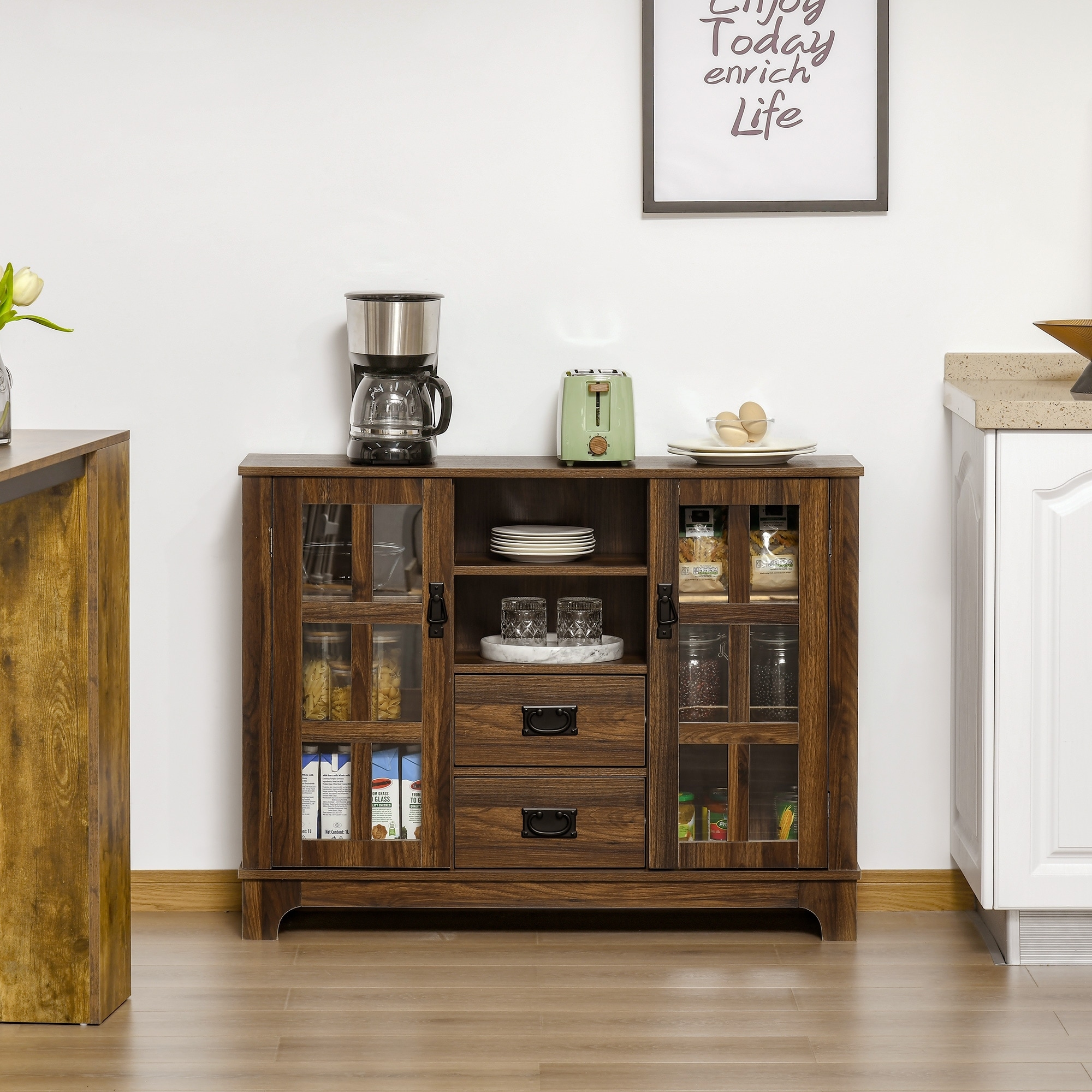 https://ak1.ostkcdn.com/images/products/is/images/direct/456540a2cddff74fbdf250f44658e1ab87a3f920/HOMCOM-Sideboard-Storage-Cabinet%2C-Kitchen-Cupboard-Buffet-Server-with-Glass-Doors%2C-2-Drawers-%26-Adjustable-Shelves.jpg