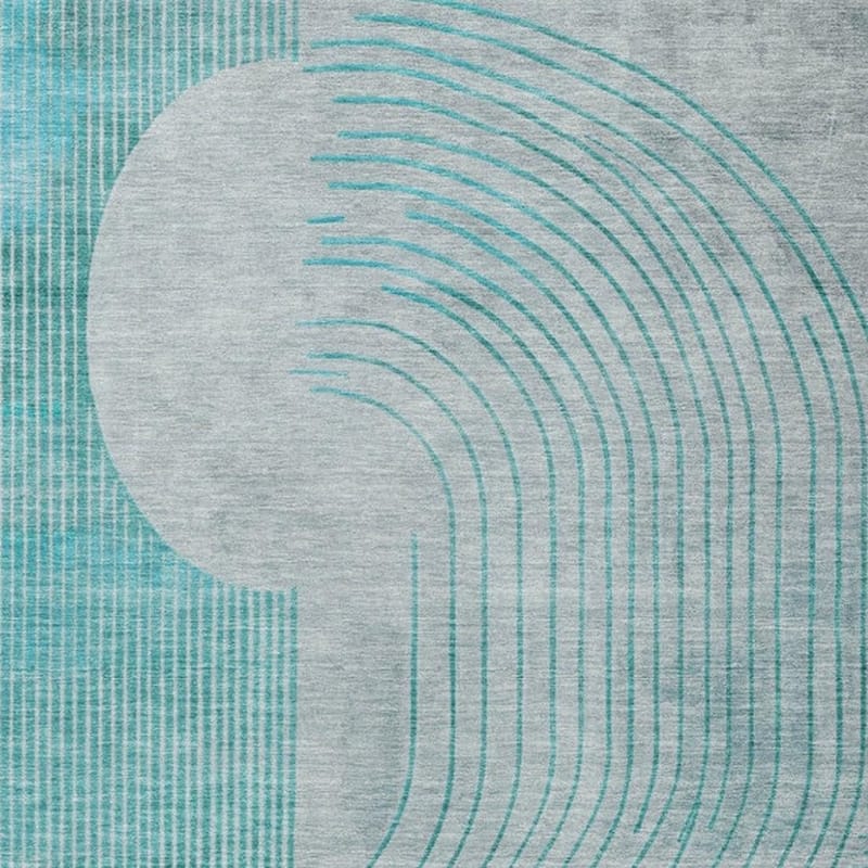 HomeRoots Geometric Transitional Rectangle Outdoor Rug