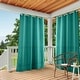 preview thumbnail 121 of 128, ATI Home Indoor/Outdoor Solid Cabana Grommet Top Curtain Panel Pair 54x84 - Teal