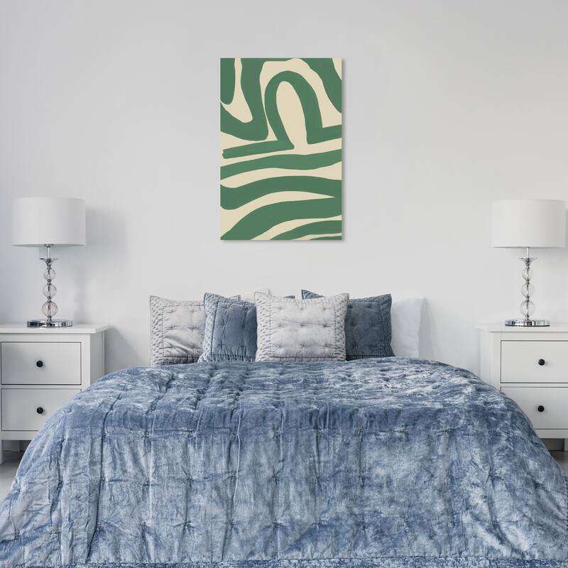 Wynwood Studio Canvas Abstract Campestre Green and Dark Green Modern & Contemporary Wall Art Canvas Print - 36 x 24