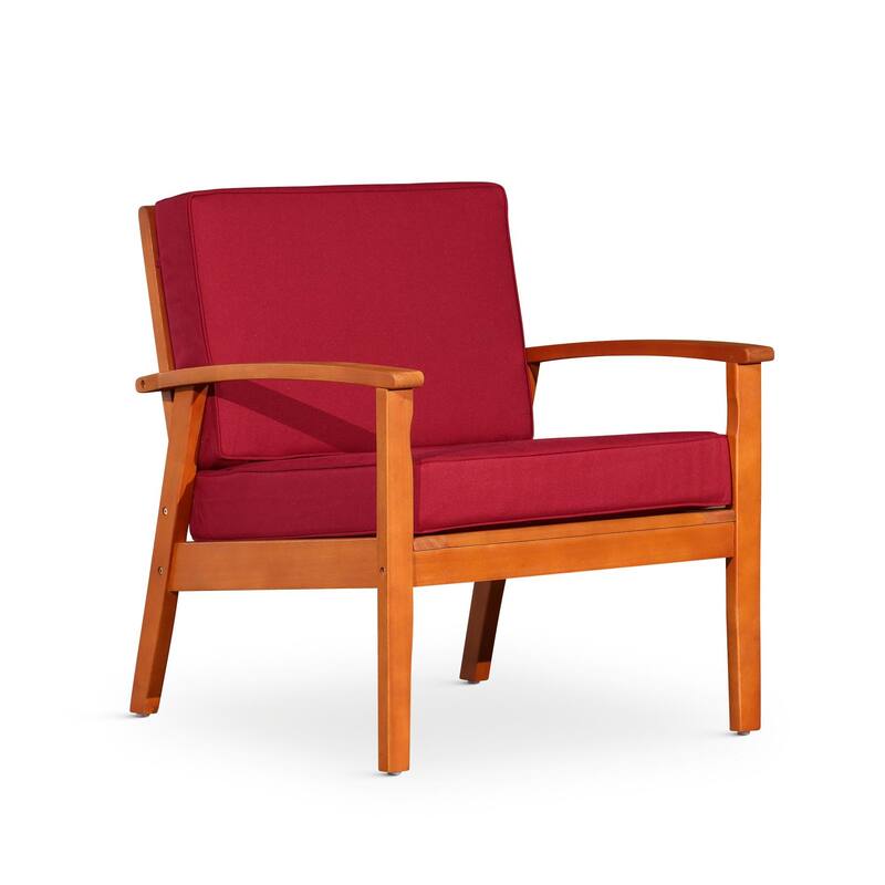 Deep Seat Eucalyptus Chair for Ultimate Relaxation and Outdoor Comfort