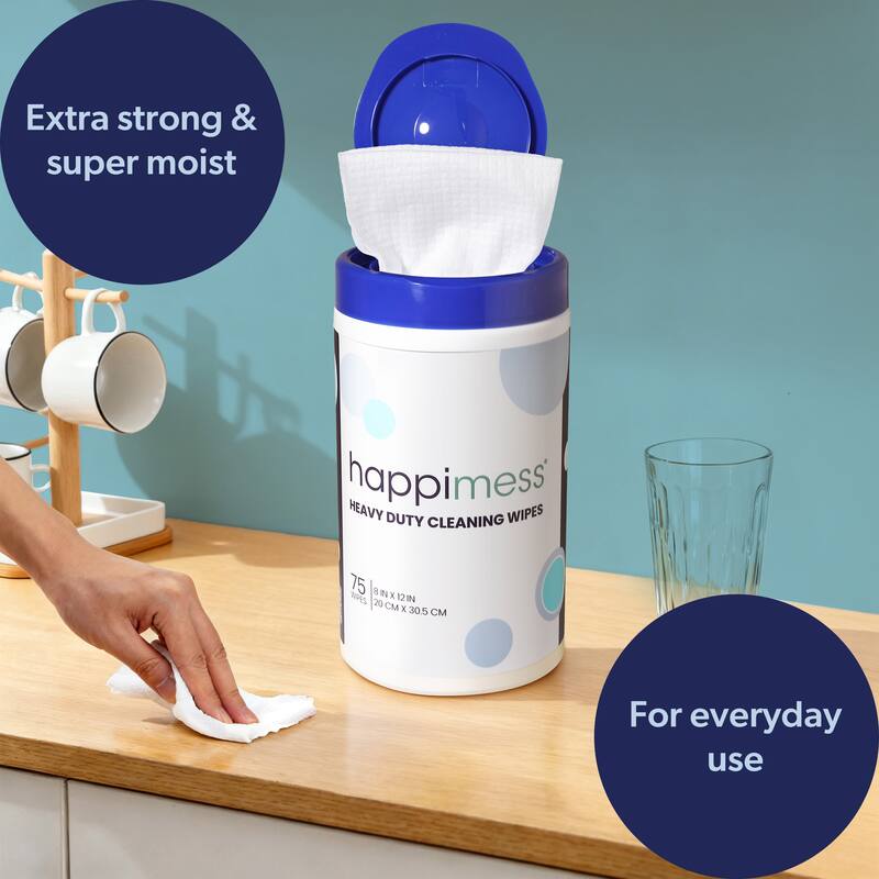 happimess, All Purpose Multi Surface Heavy Duty Cleaning Wipes Bleach Free