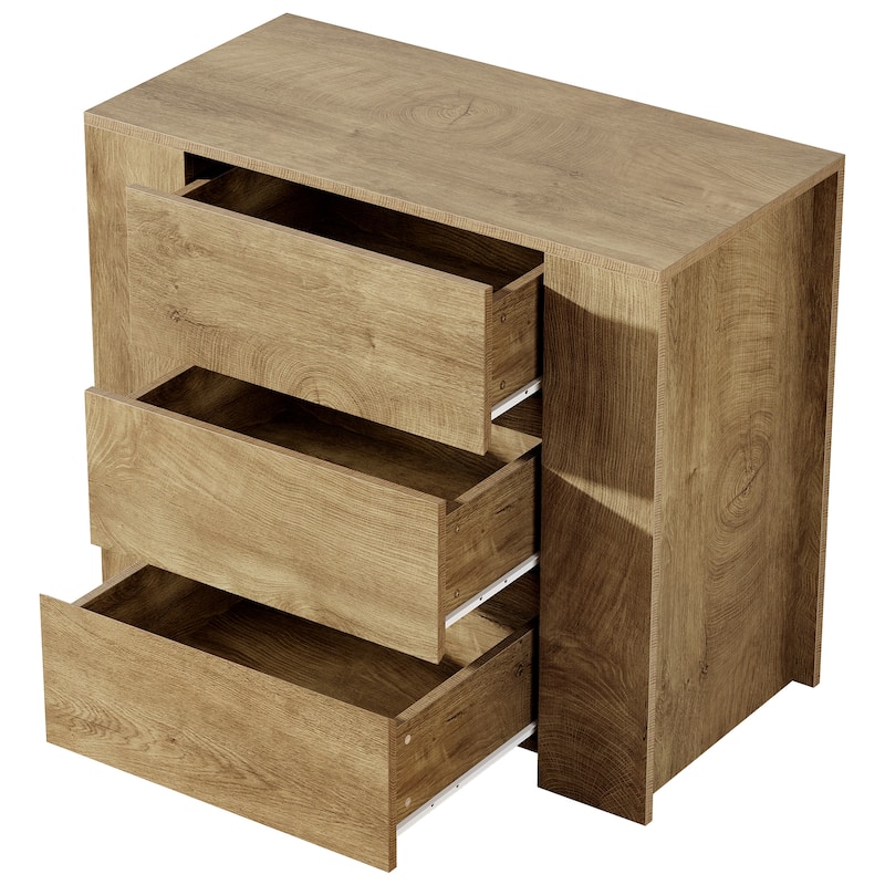 Oversized Nightstand with Drawers, 31.5-Inch Night Stand for Bedroom, Extra Large Bedside Table, Side End Table for Living Room