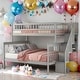preview thumbnail 2 of 16, Twin over Full Stairway Bunk Bed with Storage, Include Two Sizes Bed, with Shelves on the Side, Assembly Required, Gray