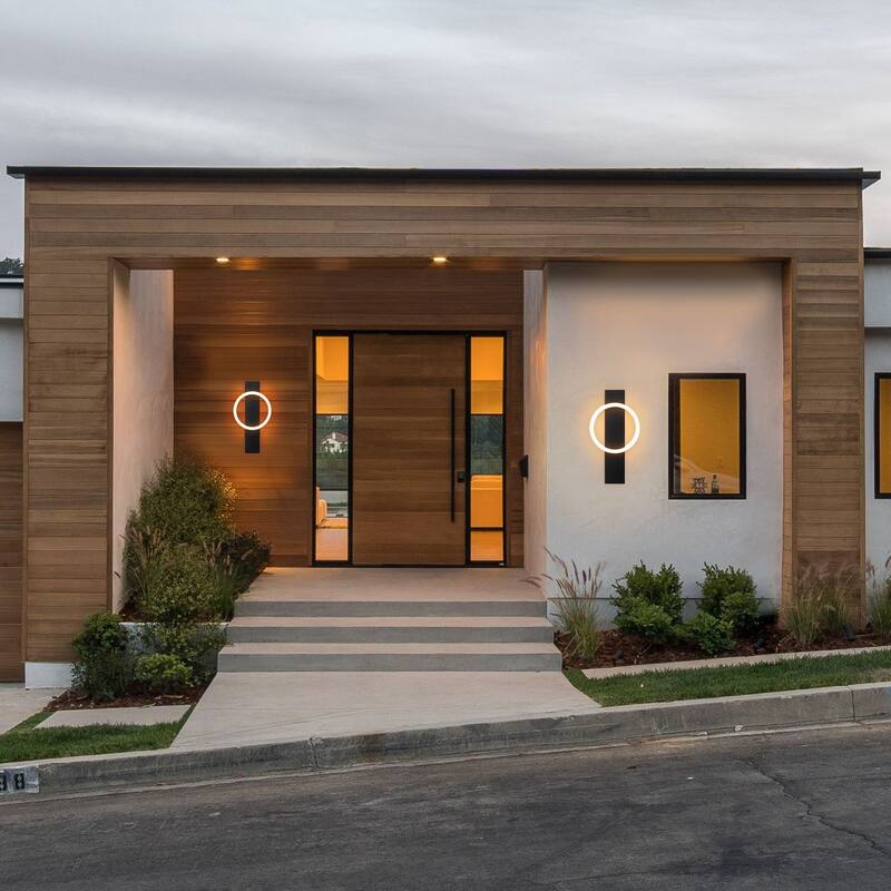 Modern Black Integrated LED Outdoor Wall Sconce