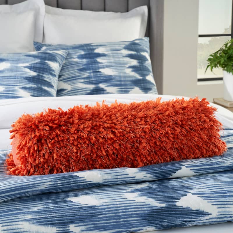 Mina Victory Shag Solid Throw Pillow