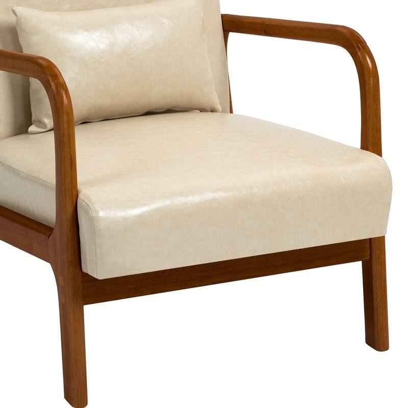 2 Set Upholstered Lounge Arm Chair with Pillow - Set of 2