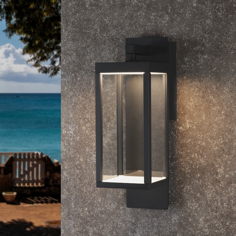Outdoor Wall Sconce Lantern Dusk to Dawn Sensor 13W 800Lm 3000K
