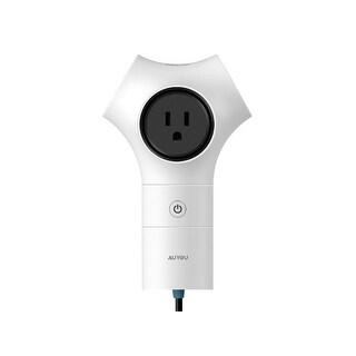 Shop Auyou Wi Fi Smart Outlet Switch 5 Outlets Multi Socket Safety On Off Electrical Appliances W 6 5 Inch Extension Cord Overstock 26429670