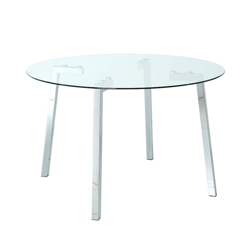 Modern minimalist ROUND glass dining table