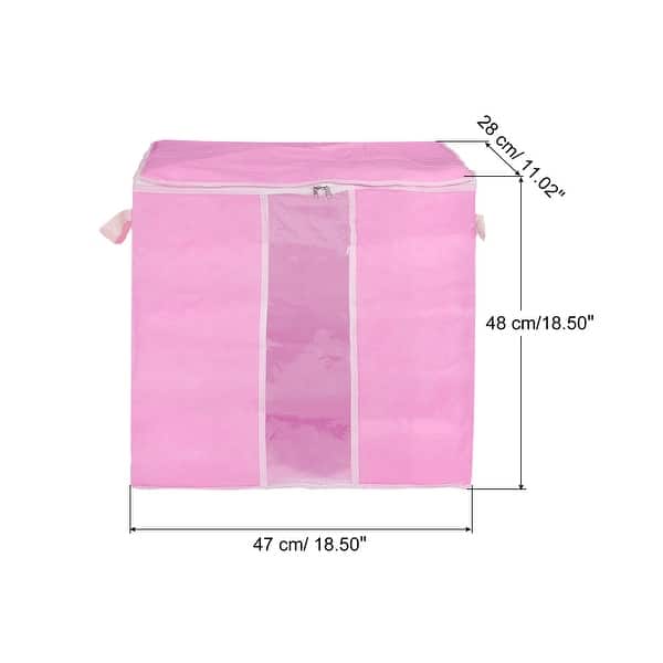 dimension image slide 3 of 5, Clothes Storage Bag Foldable Storage Bin Closet Organizer 3pcs