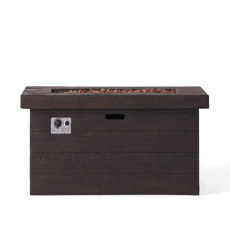 Custer Outdoor 50,000 BTU Lightweight Concrete Fire Pit Table by Christopher Knight Home