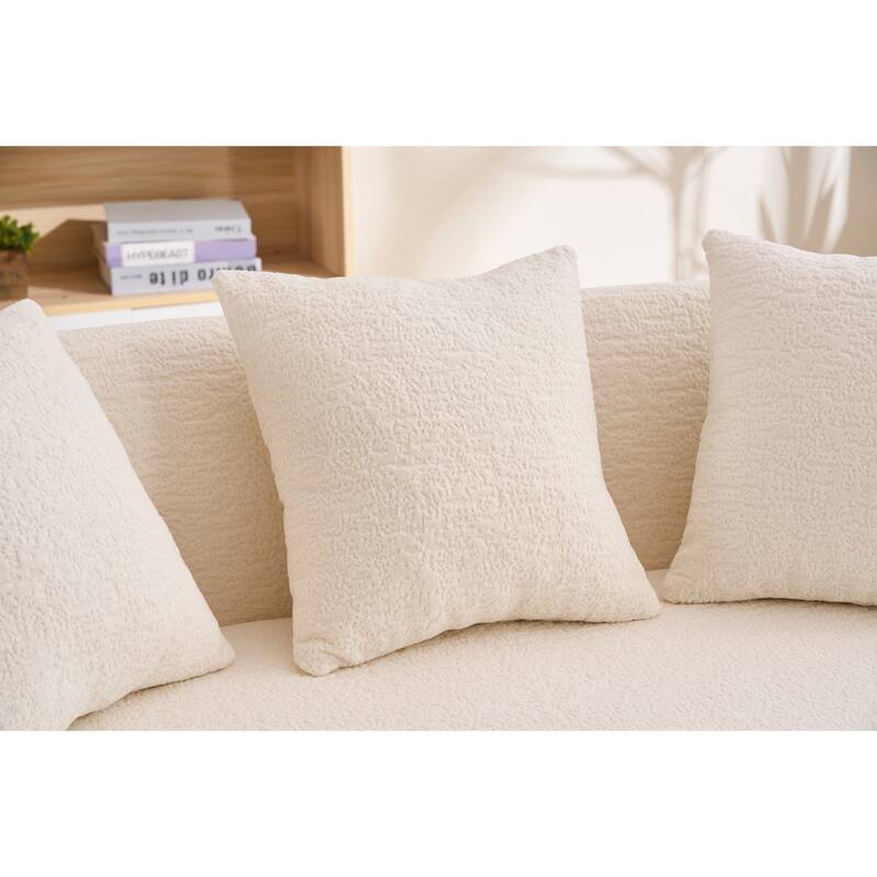 LY-049S Curved Modern Boneless Sofa Loveseat, Backrest Upgrade