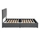 preview thumbnail 11 of 22, Modern & Simple Style Queen Size Upholstery Wood Platform Bed with Four Drawers,Adjustable Headboard