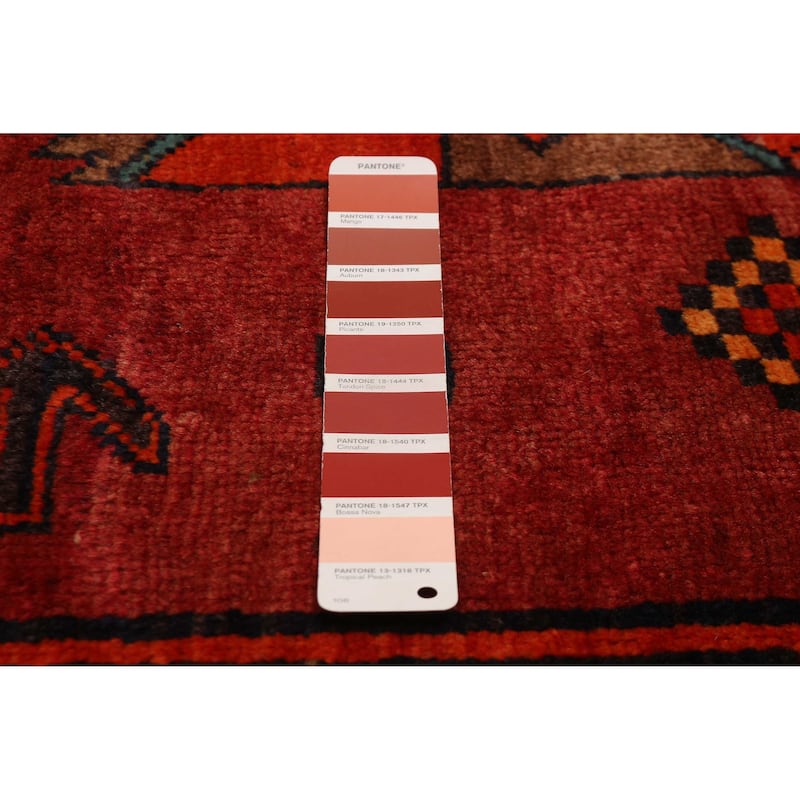 ECARPETGALLERY Hand-knotted Melis Vintage Red Wool Rug - 5'5 x 6'4