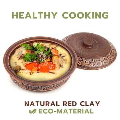 Handmade Red Clay Stoneware Baking Pan