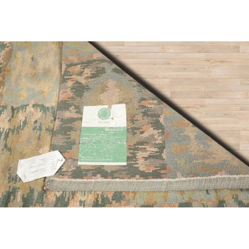 Hand Knotted Tibetan Aqua Tibetan Wool Traditional Oriental Area Rug - 6' x 9'