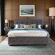 preview thumbnail 18 of 22, Queen Size Bed with 2 Storage Drawers and a Twin XL Trundle, Upholstered Platform Queen Bed Frame with Tufted Headboard