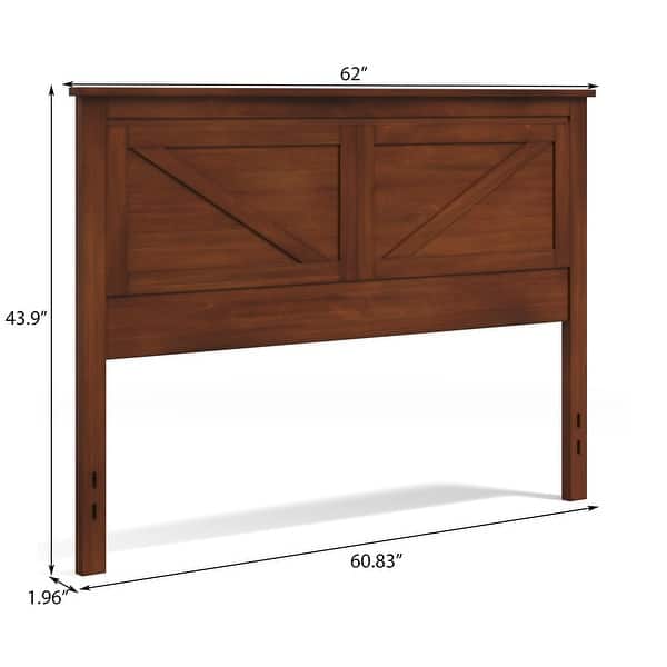 dimension image slide 8 of 9, Farmhouse Solid Wood Headboard