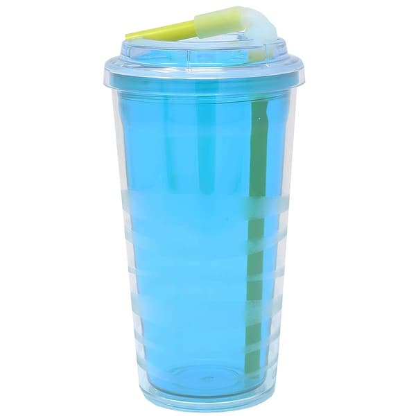 Copco Lock-N-Roll Tumbler With Flip Up Straw - Spill-Proof, Double Wall  Insulation, BPA Free 16 Oz - Teal Blue - Bed Bath & Beyond - 28414838
