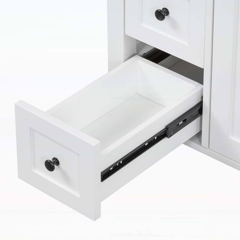 Freestanding Vanity Set with 3 Drawers,Adjustable Shelf