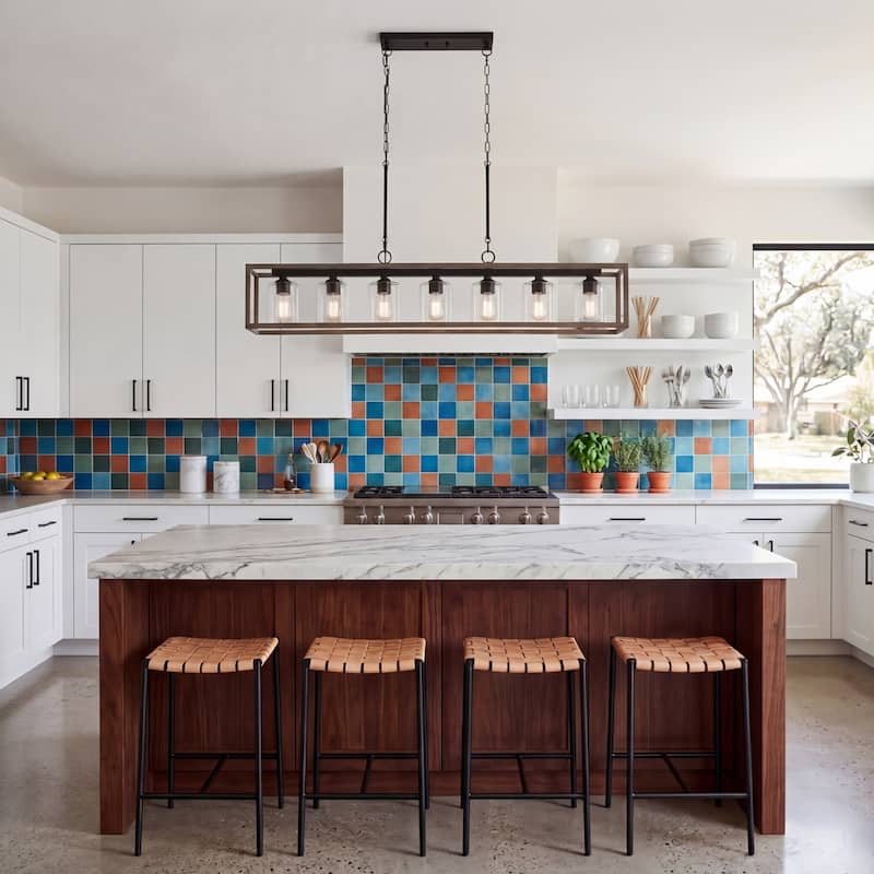 Roundhil 7-light Modern Farmhouse Kitchen Island Pendant Lighting