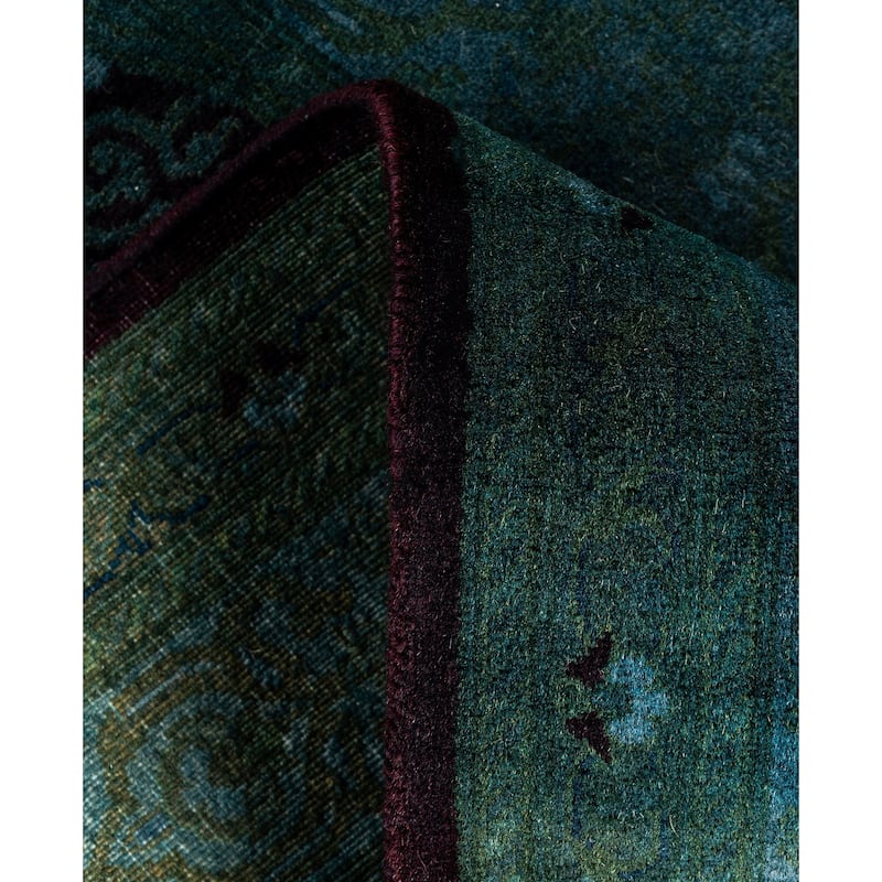 Overdyed One-of-a-Kind Hand-Knotted Area Rug - Red - 2' 7" x 12' 6"