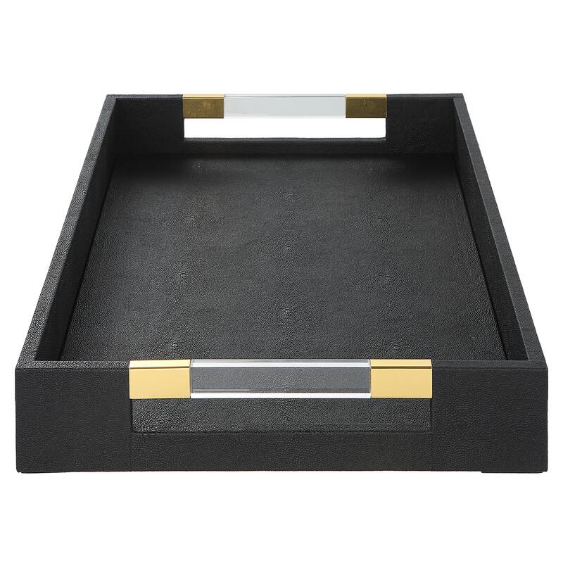 Uttermost Wessex Shagreen Tray - 19 W x 2.625 H x 13.875 D (inches)