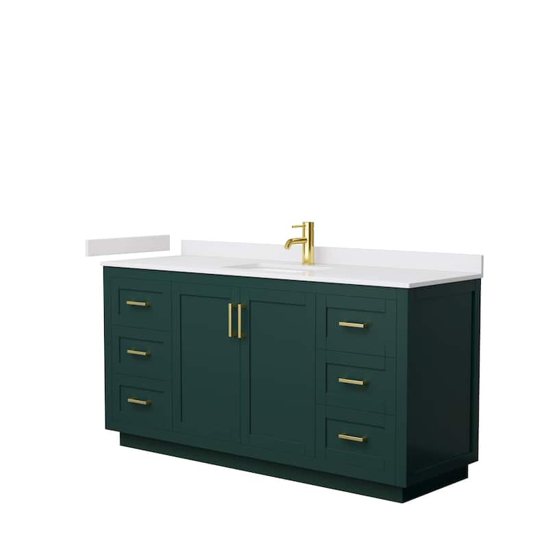 Miranda Single Vanity Set, Cultured Marble Top, No Mirror