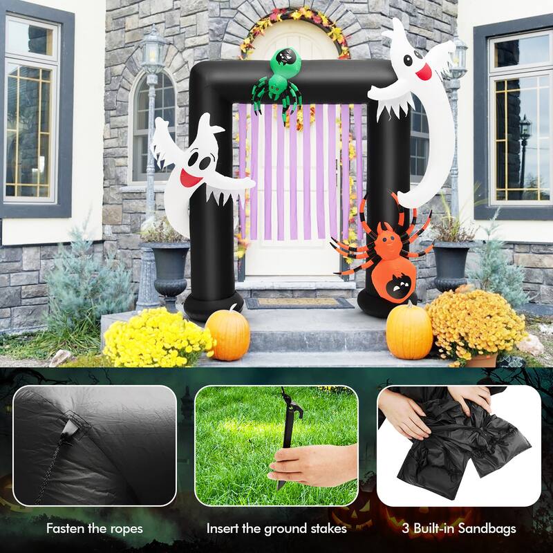 Costway 7.5FT Halloween Inflatable Archway Blow-up Festive Decoration - See Details
