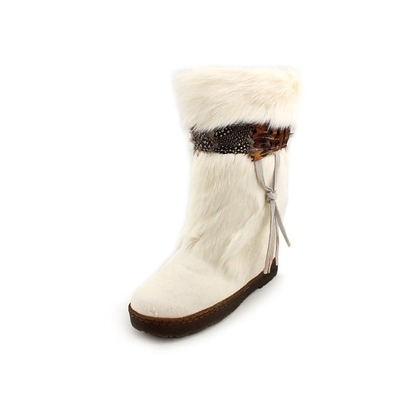 Bearpaw Kola II Women Round Toe Suede White Snow Boot