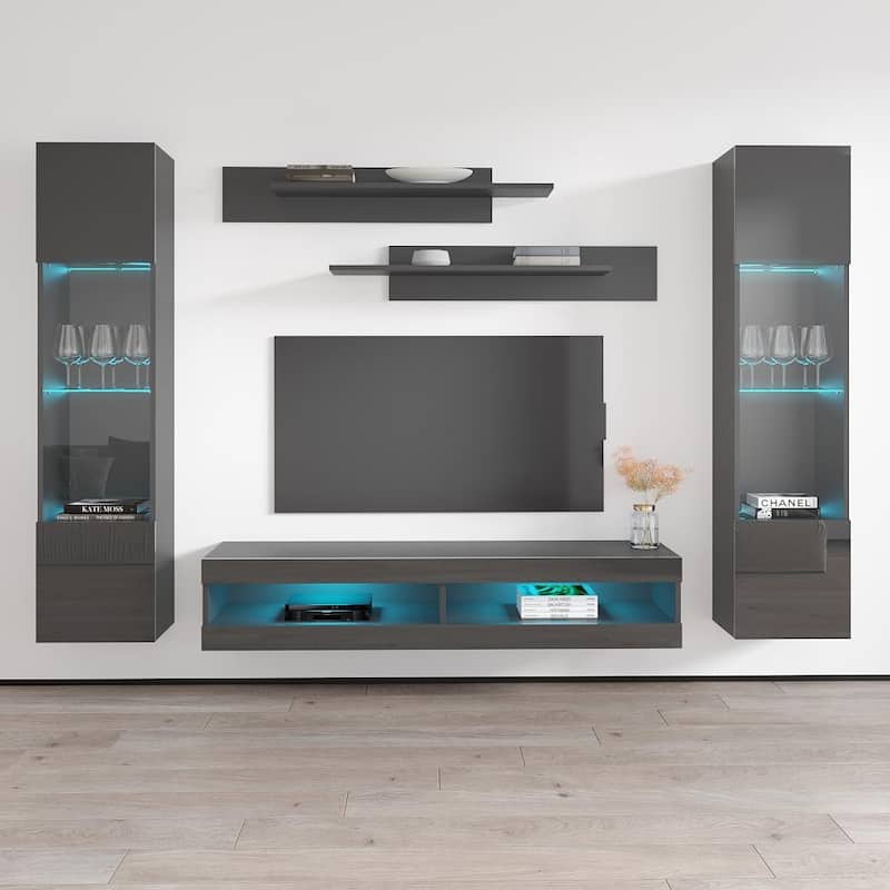 Fly AB3 34TV Wall Mounted Floating Modern Entertainment Center