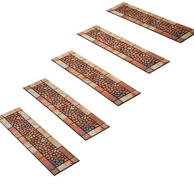 Stone and Pebbles Rubber Stair Tread - 35 1/2" x 9 1/2"
