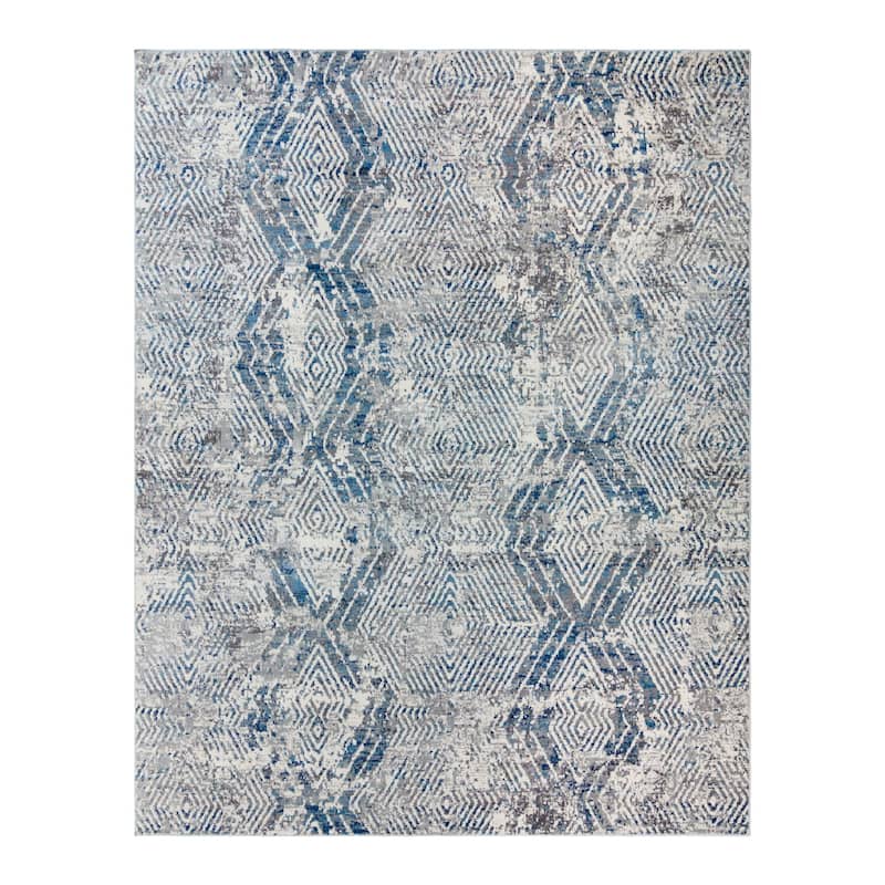 Gertmenian Barga Elene Modern Geometric Blue Indoor Area Rug
