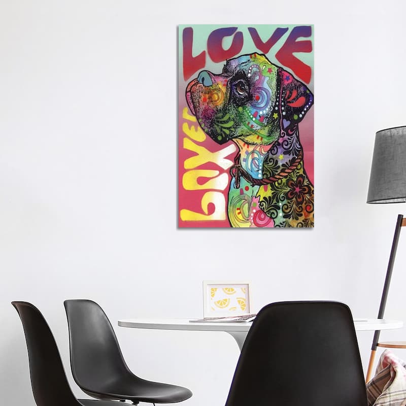 iCanvas "Boxer Love" by Dean Russo Canvas Print - 40x26x1.5
