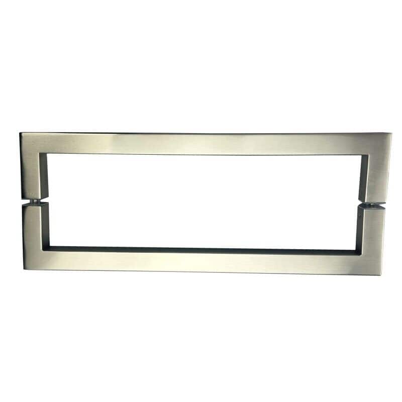 CEL 24" x 24" Square Tubing Back-to-Back Pull Handle / Towel Bar for shower door - Brushed Nickel