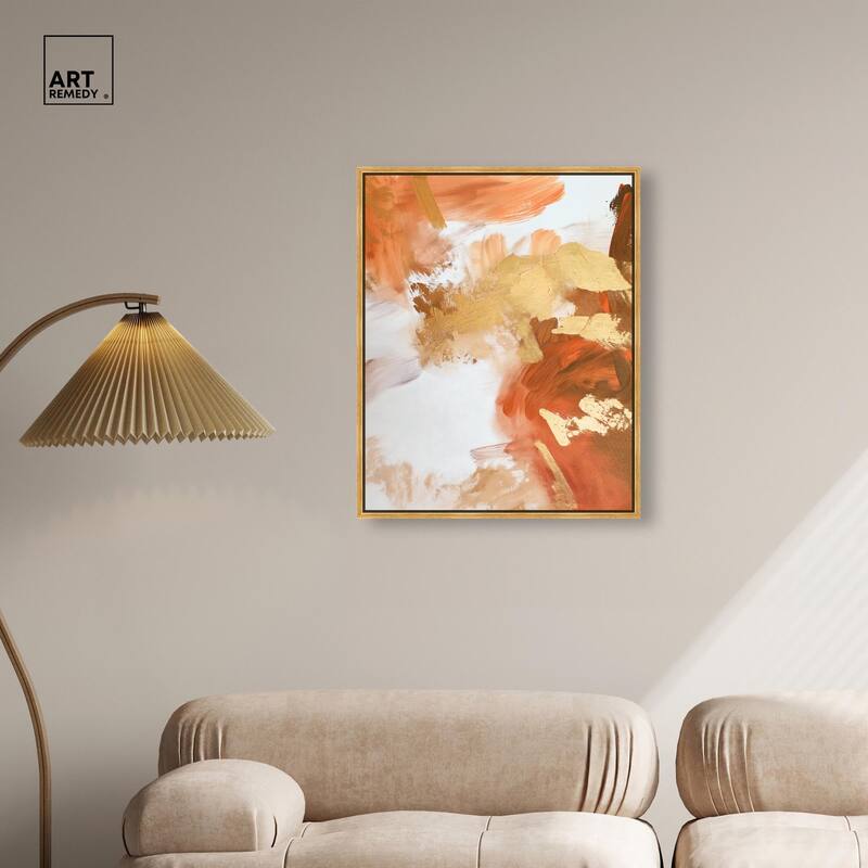 Golden Bronze Ripple II Canvas by Art Remedy