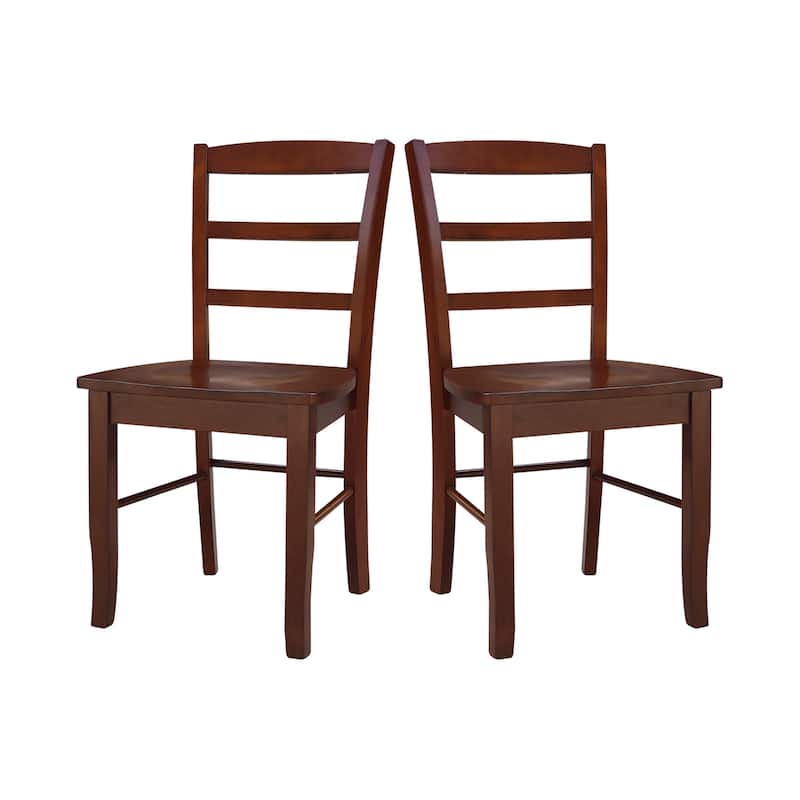 International Concepts Solid Wood Madrid Ladderback Chairs, Set of 2
