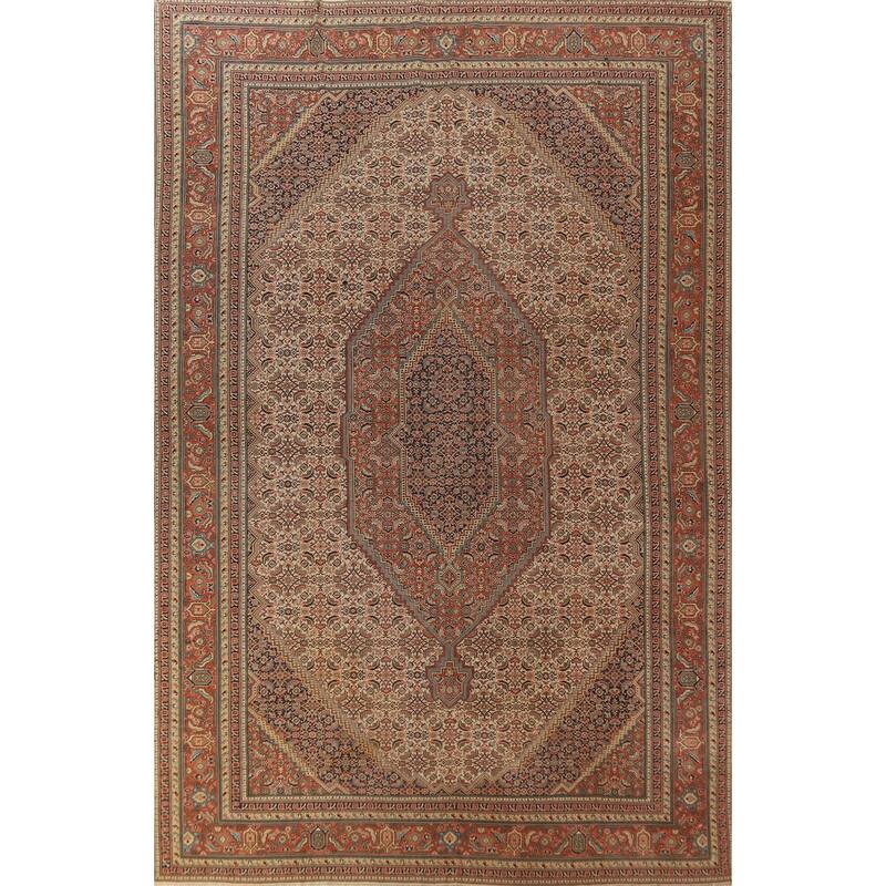 Vegetable Dye Tabriz Persian Area Rug Handmade Wool Carpet - 8'11"x 13'4"