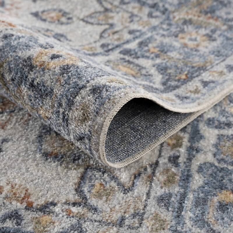 Hauteloom Manhattan Machine Washable Oriental Persian Medallion Vintage Distressed Area Rug