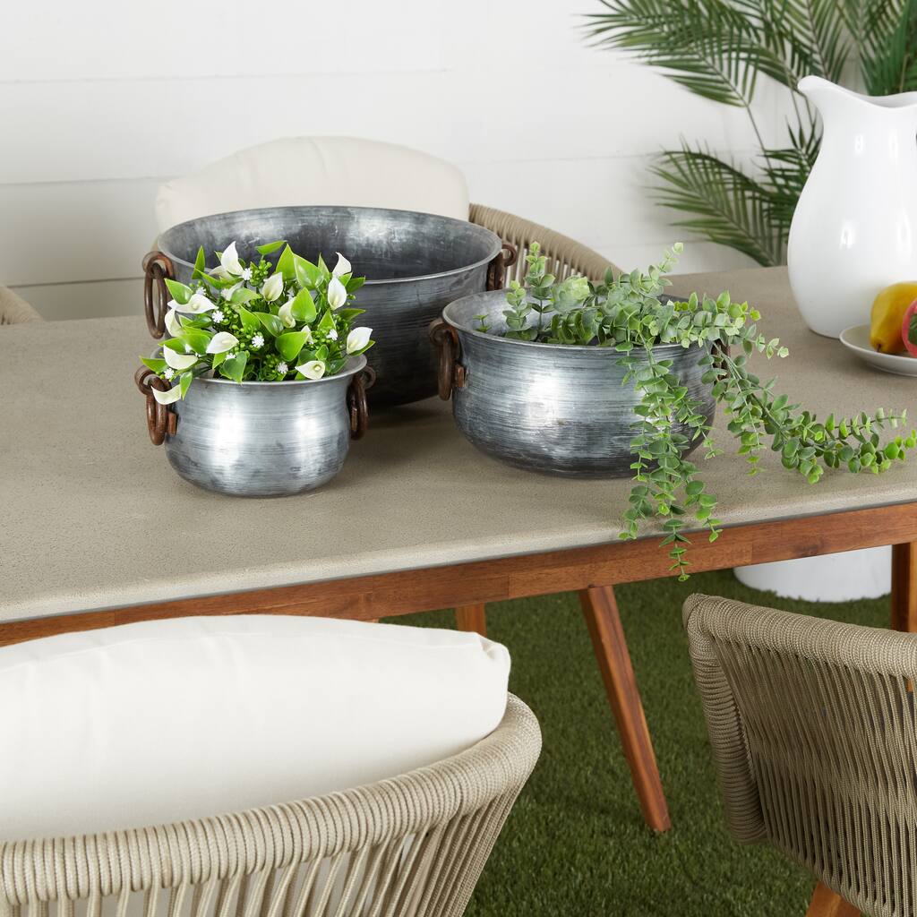 Appealing set of 3 Metal Planter